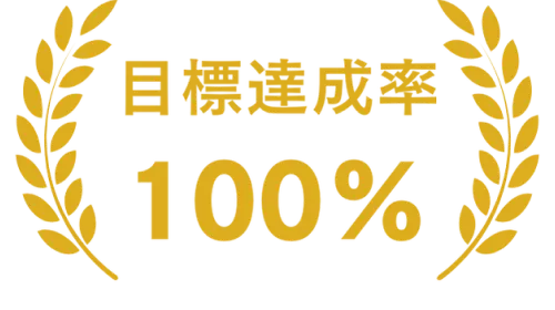 目標達成率100%