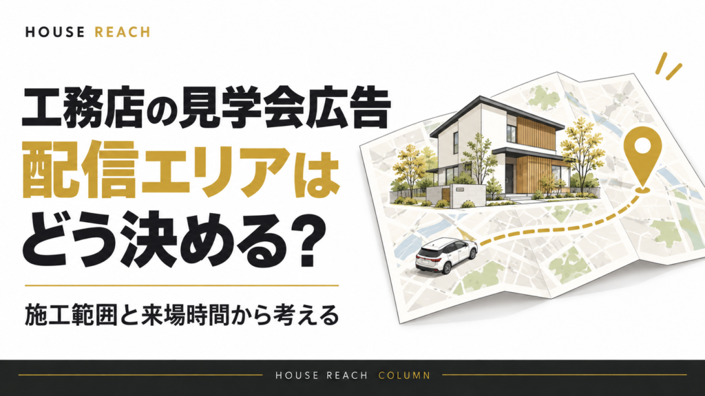 工務店の見学会広告の配信エリアを施工範囲と来場時間から考える