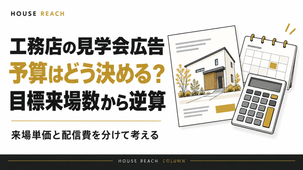 工務店の見学会広告、予算はどう決める？目標来場数から逆算