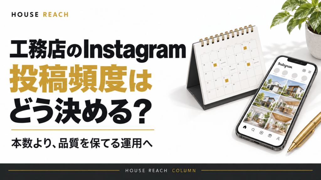 工務店のInstagramの投稿頻度を品質と運用体制から考える