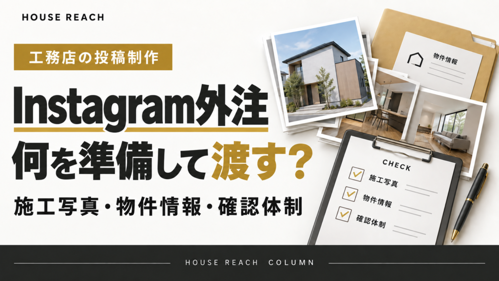 工務店のInstagram外注：施工写真・物件情報・確認体制の準備ガイド